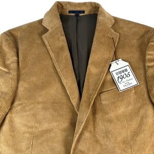 Jos. A. Bank 1905 Blazer Mens 44 Regular Tan Corduroy Tailored Fit Stretch NWT